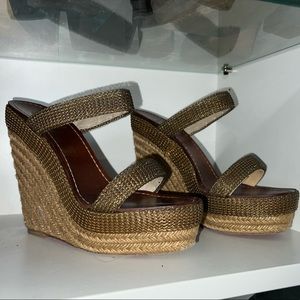 Christian Louboutin chain wedge sandals